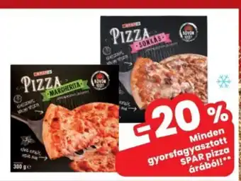 Minden gyorsfagyasztott SPAR pizza árából