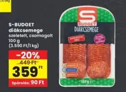 Interspar S-BUDGET diákcsemege ajánlat