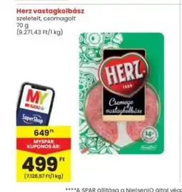 Interspar Herz vastagkolbász ajánlat