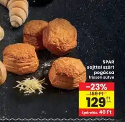 Interspar SPAR sajttal szórt pogácsa frissen sütve ajánlat