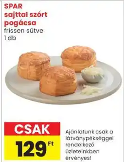 Spar SPAR sajttal szórt pogácsa ajánlat