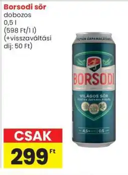Spar Borsodi sör ajánlat