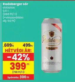 Spar Radeberger sör ajánlat