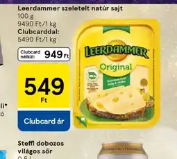 Tesco Leerdammer szeletelt natúr sajt ajánlat
