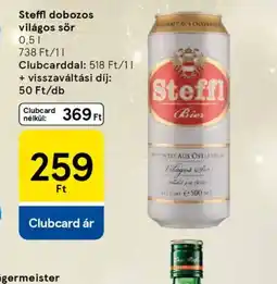 Tesco Steffl dobozos világos sör ajánlat