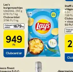 Tesco Lay's burgonyachips ajánlat