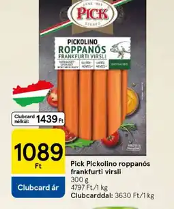 Tesco PICK Pickolino roppans virsli ajánlat