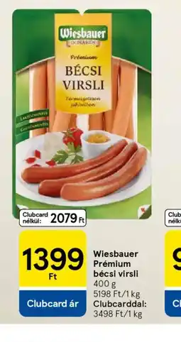 Tesco Wiesbauer Prémium bécsi virsli ajánlat