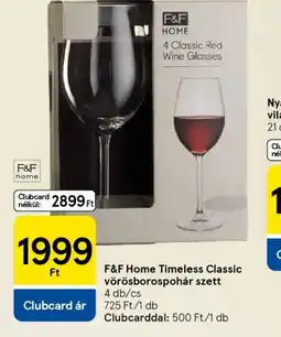 Tesco F Nyalóka alakú világító pálca 21 cmF Home Timeless Classic pohár szett ajánlat