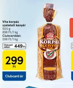 Tesco VITA korpás szeletelt kenyér ajánlat