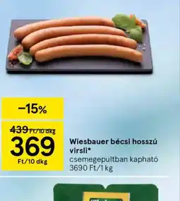 Tesco Wiesbauer bécsi hosszú virsli ajánlat