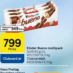 Tesco Kinder Bueno multipack ajánlat