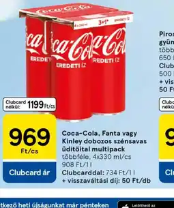 Tesco Coca-Cola dobozos üdítőital ajánlat