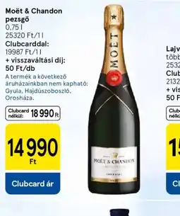 Tesco Moët MOET Chandon pezsgő ajánlat
