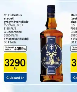 Tesco St. Hubertus gygynövénylikőr ajánlat