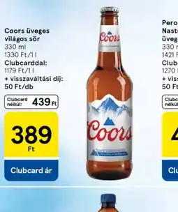 Tesco Coors Üveges világos sör ajánlat