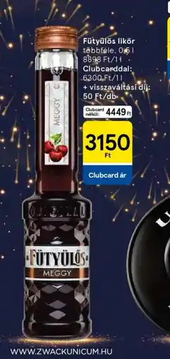 Tesco FÜTYÜLŐS MEGGY LIKŐR ajánlat