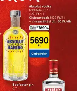 Tesco Absolut vodka ajánlat