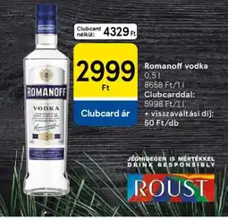 Tesco Romanoff vodka ajánlat