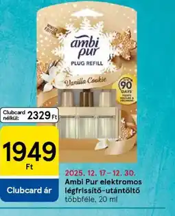 Tesco AMBI PUR légfrissítő utántöltő ajánlat