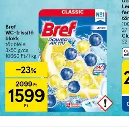 Tesco Bref WC-frissítő blokk ajánlat