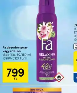 Tesco Fa dezodorspray ajánlat