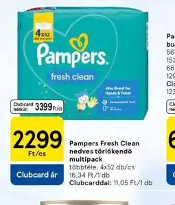 Tesco Pampers Fresh Clean törlőkendő ajánlat