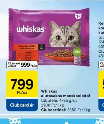 Tesco Whiskas alutasakos macskaeledel ajánlat