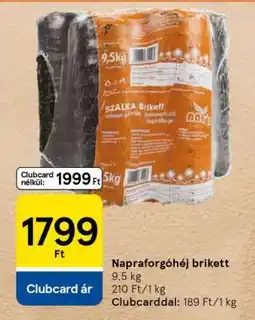 Tesco Napraforgóhéj-brikett ajánlat
