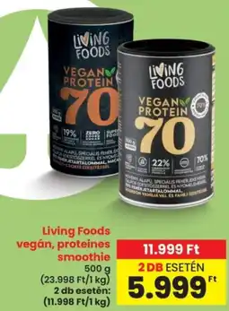 Interspar Living Foods vegán, proteines smoothie ajánlat