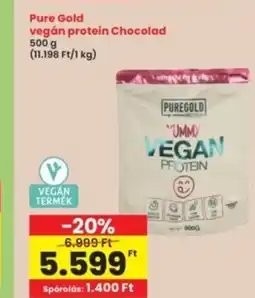 Interspar Pure Gold vegán protein Chocolad ajánlat