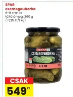 Interspar SPAR csemegeuborka ajánlat