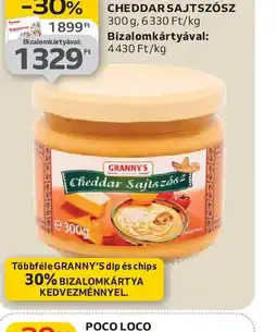 Auchan GRANNY'S CHEDDAR SAJTSZSZ ajánlat