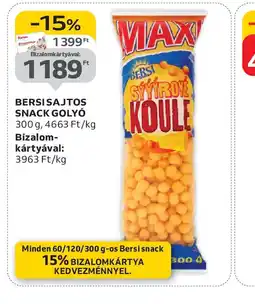 Auchan MAXI BERSISAJTOS SNACK GOLY ajánlat
