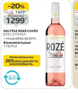 Auchan SOLTÉSZ ROZÉ CUVÉE ajánlat