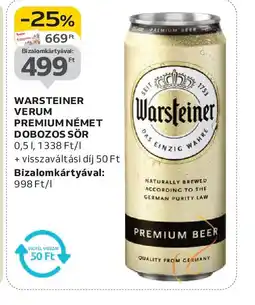 Auchan WARSTEINER VERUM SÖR ajánlat