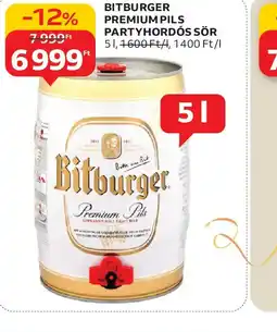 Auchan BITBURGER PREMIUM PILS PARTYHORDS SÖR ajánlat