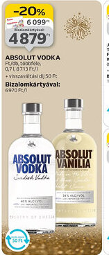 Auchan ABSOLUT VODKA ajánlat