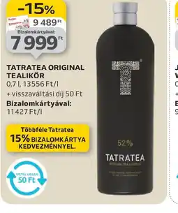 Auchan TATRATEA ORIGINAL TEALIKŐR ajánlat