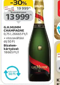 Auchan G.H.MUMM CHAMPAGNE ajánlat