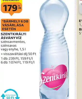 Auchan SZENTKIRÁLYI ÁSVÁNYVÍZ ajánlat