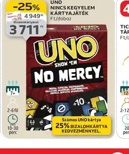 Auchan UNO Nincs kegyelem kártyajáték ajánlat