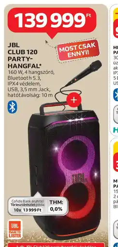 Auchan JBL CLUB 120 PARTY-HANGFAL ajánlat