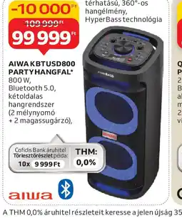 Auchan AIWA KBTUSD800 PARTYHANGFAL ajánlat