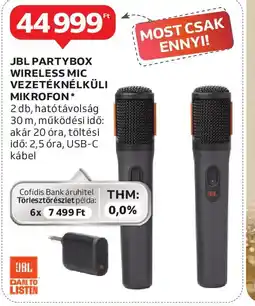 Auchan JBL PARTYBOX WIRELESS MIC ajánlat