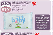Auchan AUCHAN BABY NEDVES TÖRLŐKENDŐ ajánlat