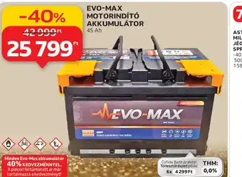 EVO-MAX MOTORINDÍT AKKUMULÁTOR