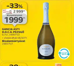 Auchan GANCIA ASTI D.O.C.G. PEZSGŐ ajánlat