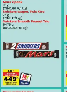 Spar Mars, Snickers szelet ajánlat