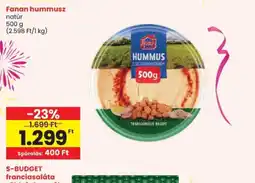 Spar Fanan hummusz ajánlat